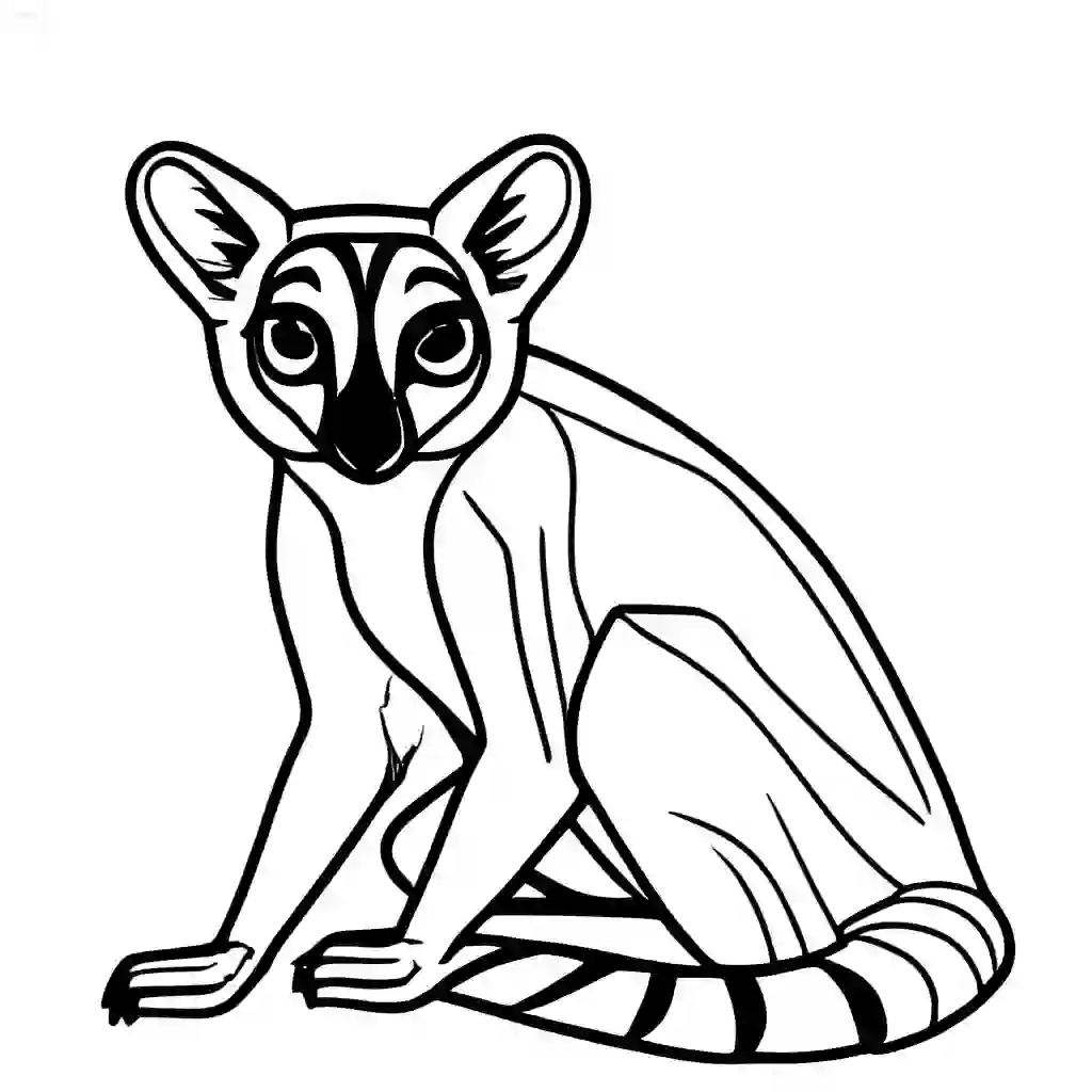 Ring Tailed Lemurs coloring pages